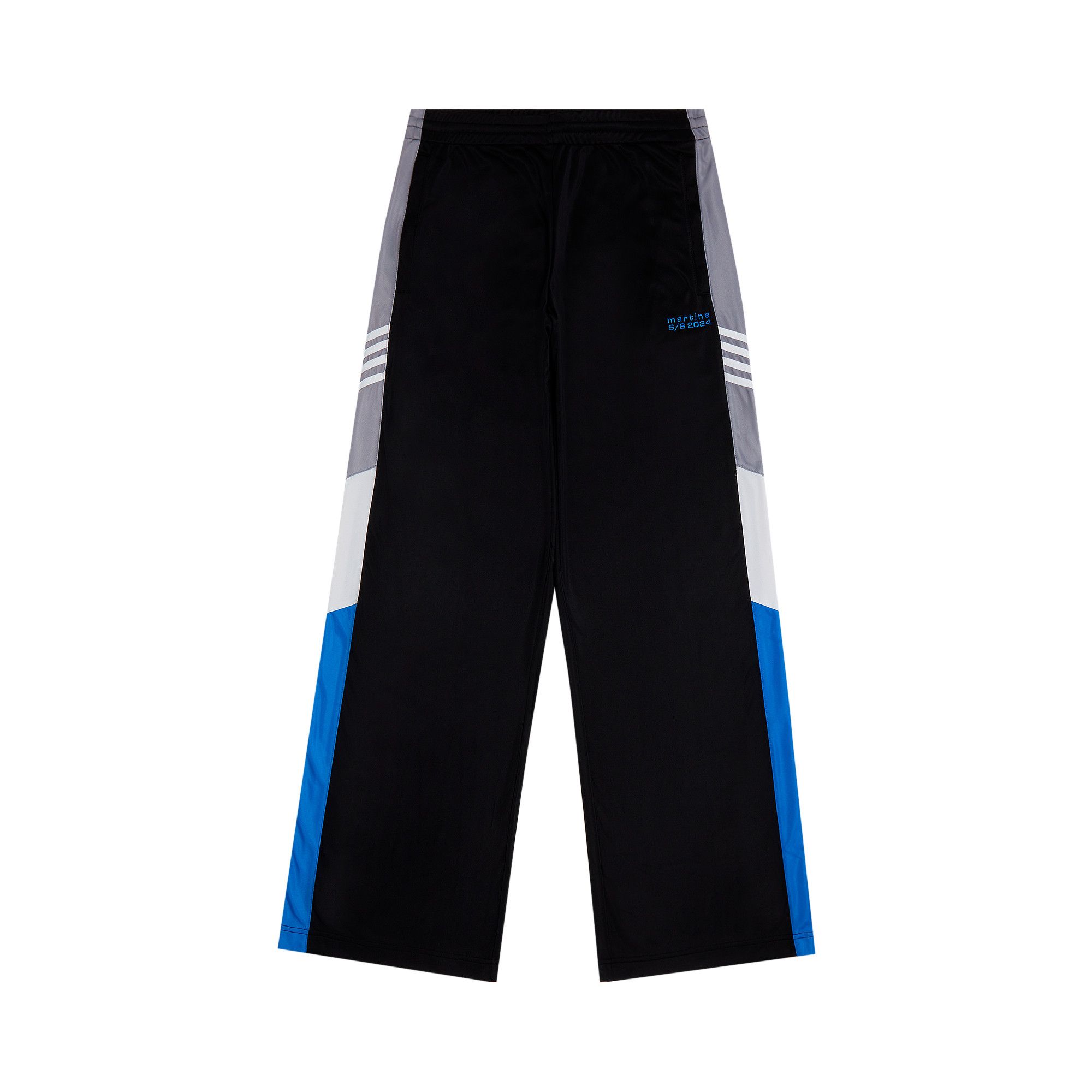 Buy Martine Rose Wide Leg Track Pant 'Black/Grey/Blue' - MRSS24