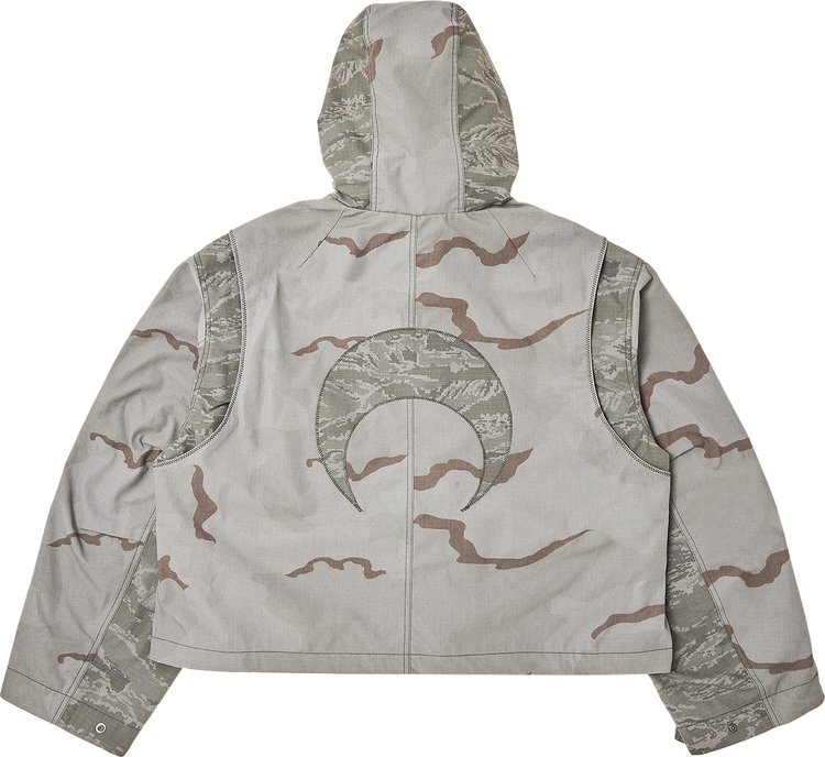 Marine Serre Regenerated Camo Bomber Jacket Dark Grey