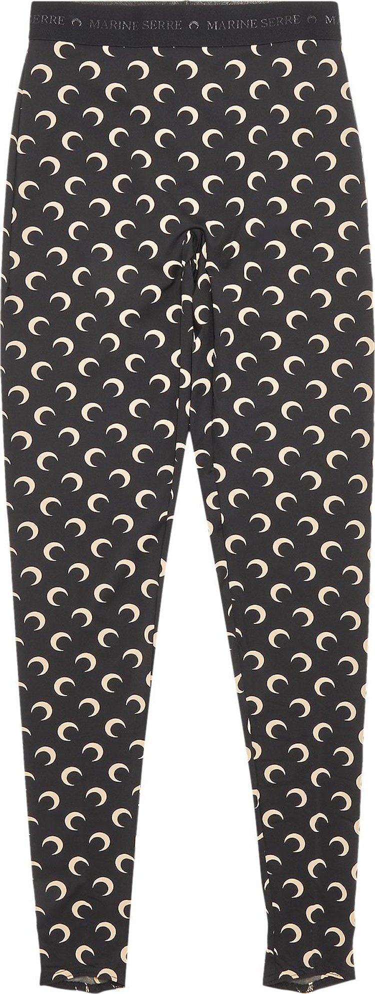 Marine Serre Regenerated All Over Moon Jersey Leggings Black