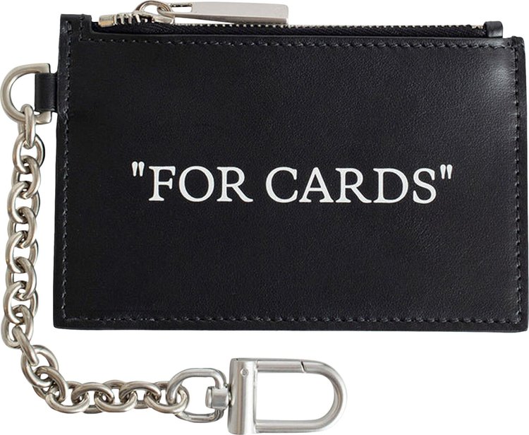 Off-White Quote Bookish Keyring Card Case 'Black/White'