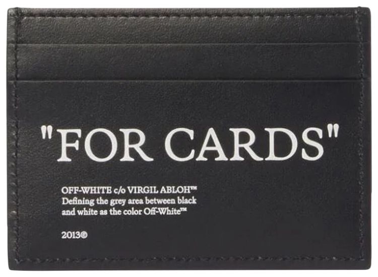 Off White Quote Bookish Card Case X Ray BlackWhite