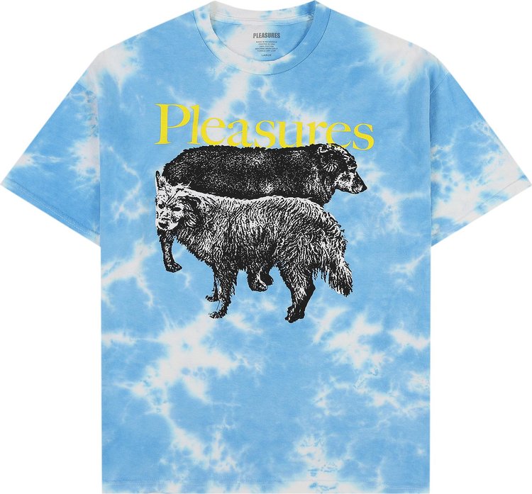Pleasures Wet Dogs T-Shirt 'Blue Dye'