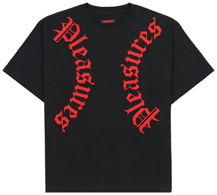Buy Pleasures Harness Heavyweight T-Shirt 'Black' - P24SP010 BLAC | GOAT