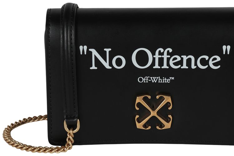 Off White Jitney 05 Quote Shoulder Bag BlackWhite