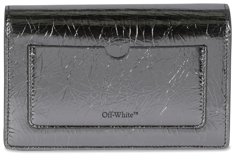 Off White Jitney 05 Laminate Shoulder Bag Silver