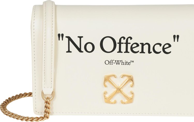 Off White Jitney 05 Quote Shoulder Bag BeigeBlack