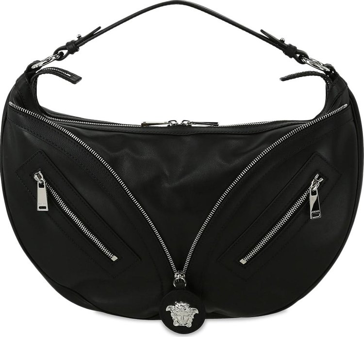 Versace Repeat Hobo Bag 'Black/Palladium'