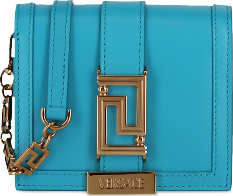 Versace Greca Goddess Chain Wallet 'Blue'