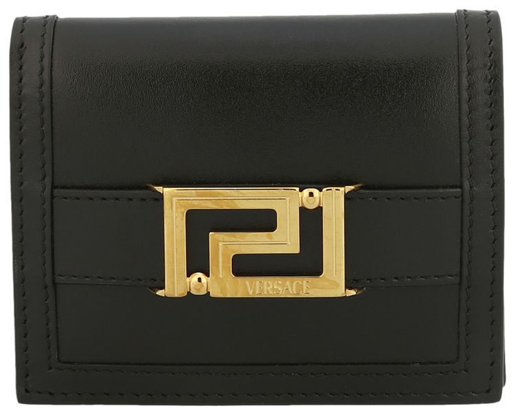 Versace Greca Goddess Bifold Wallet BlackGold