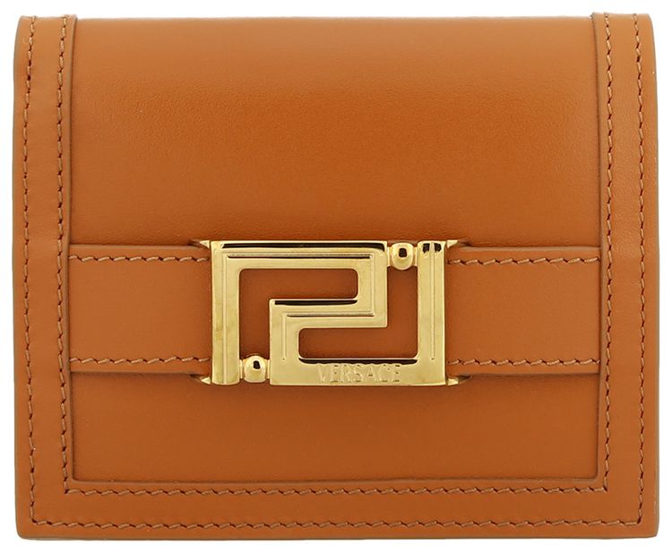 Versace Greca Goddess Bifold Wallet CaramelGold
