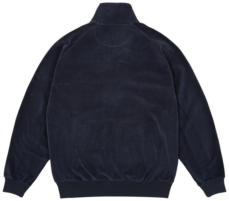 Mens French Rib 1/4 Funnel in Dark Sapphire Navy / Moonlight Blue DHM