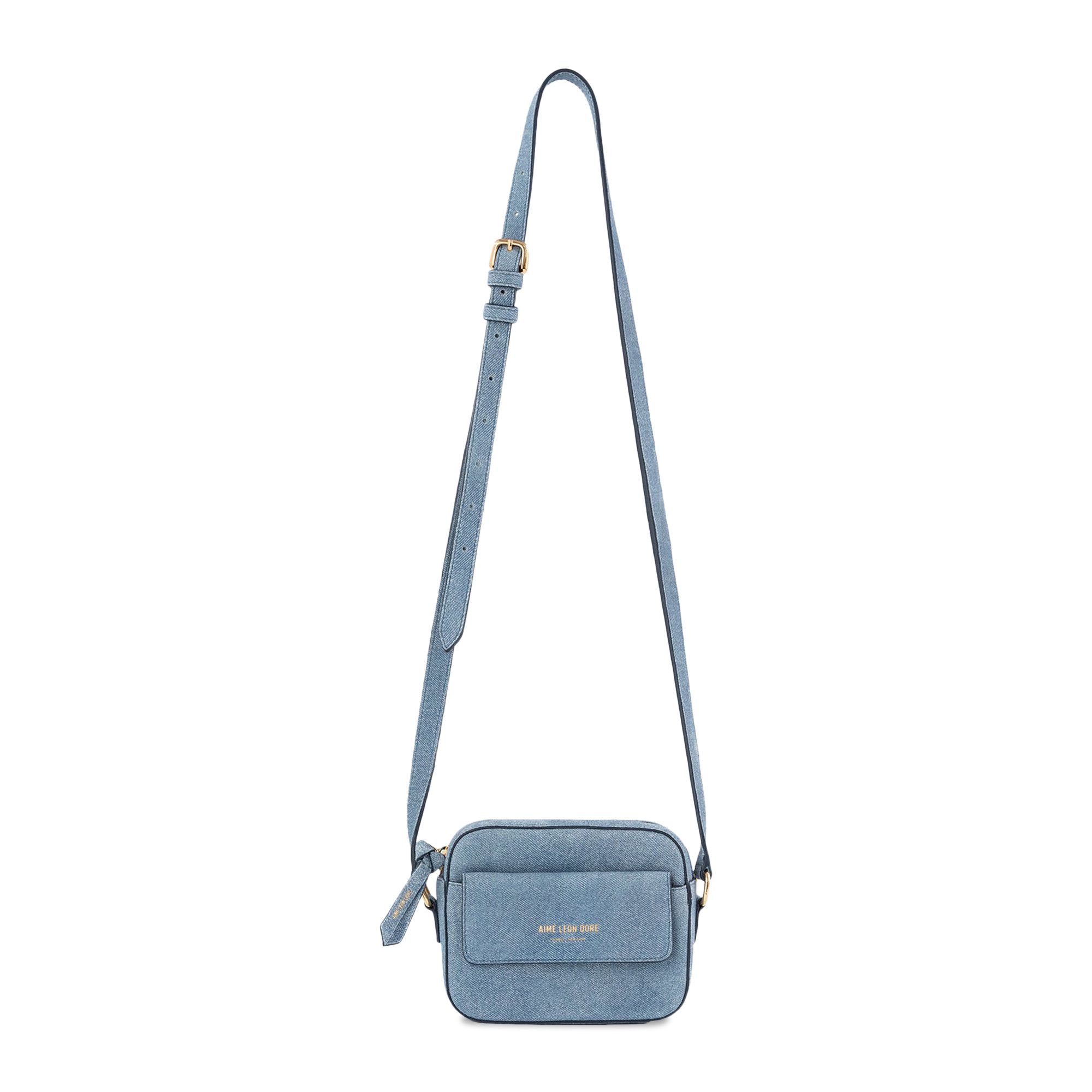 Buy Aimé Leon Dore Denim Printed Leather Shoulder Bag 'Light Buy Aimé Leon Dore Denim Printed Leather Shoulder Bag 'Light
