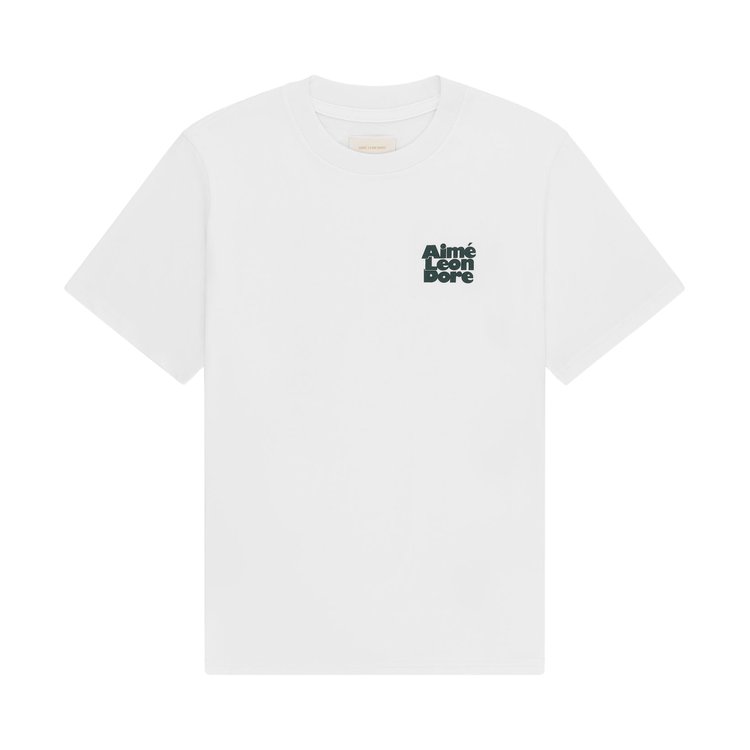 Aime Leon Dore Stacked Logo Tee Bright White