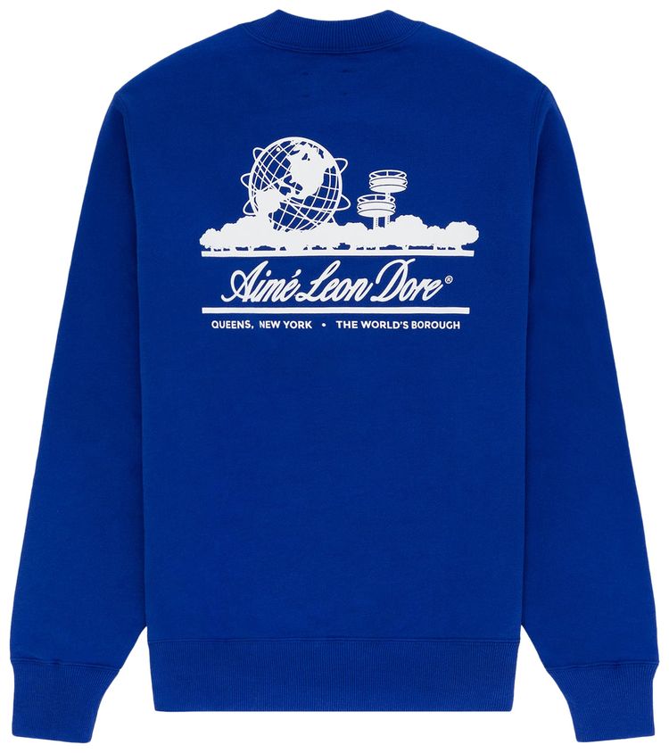 Aime Leon Dore Unisphere Crewneck Sweatshirt Royal Blue
