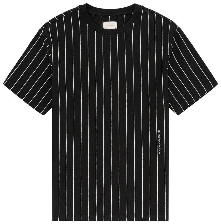 Aime Leon Dore Pinstripe Tee Jet Black