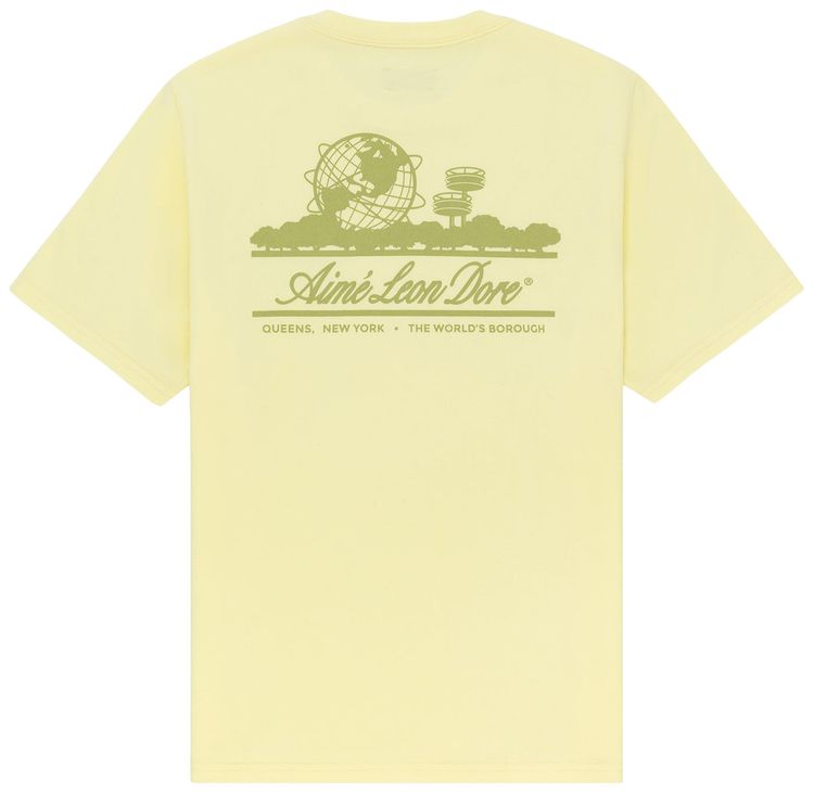 Aime Leon Dore Unisphere Short Sleeve Tee Yellow Pear