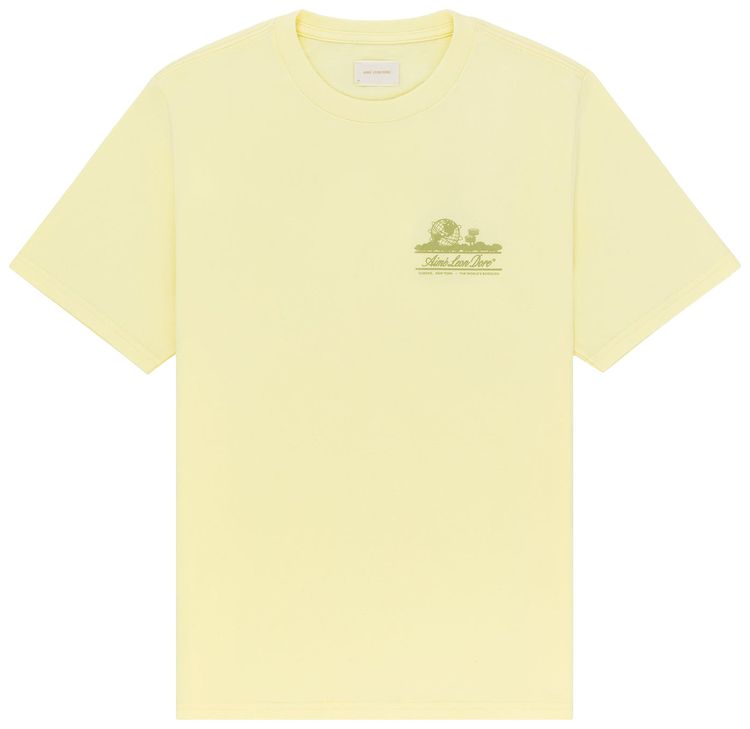 Aime Leon Dore Unisphere Short Sleeve Tee Yellow Pear