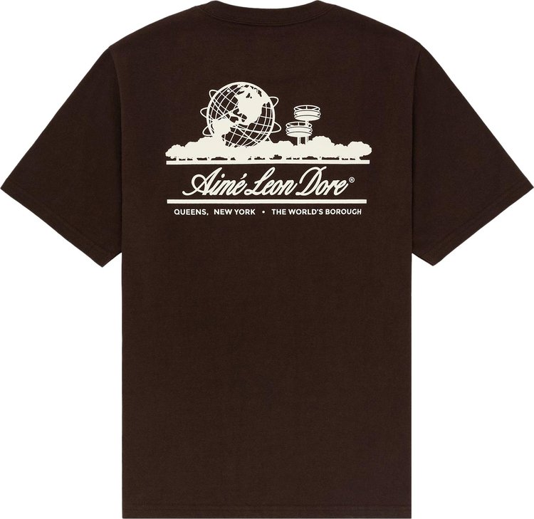 Aime Leon Dore Unisphere Short Sleeve Tee Coffee Bean