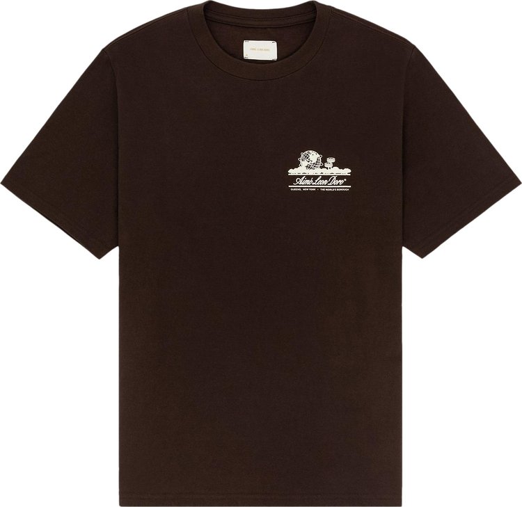 Aime Leon Dore Unisphere Short Sleeve Tee Coffee Bean