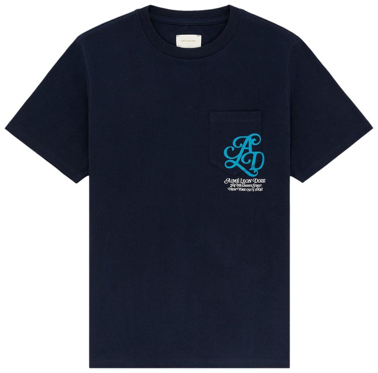 Aime Leon Dore Monogram Pocket Tee Navy Blazer