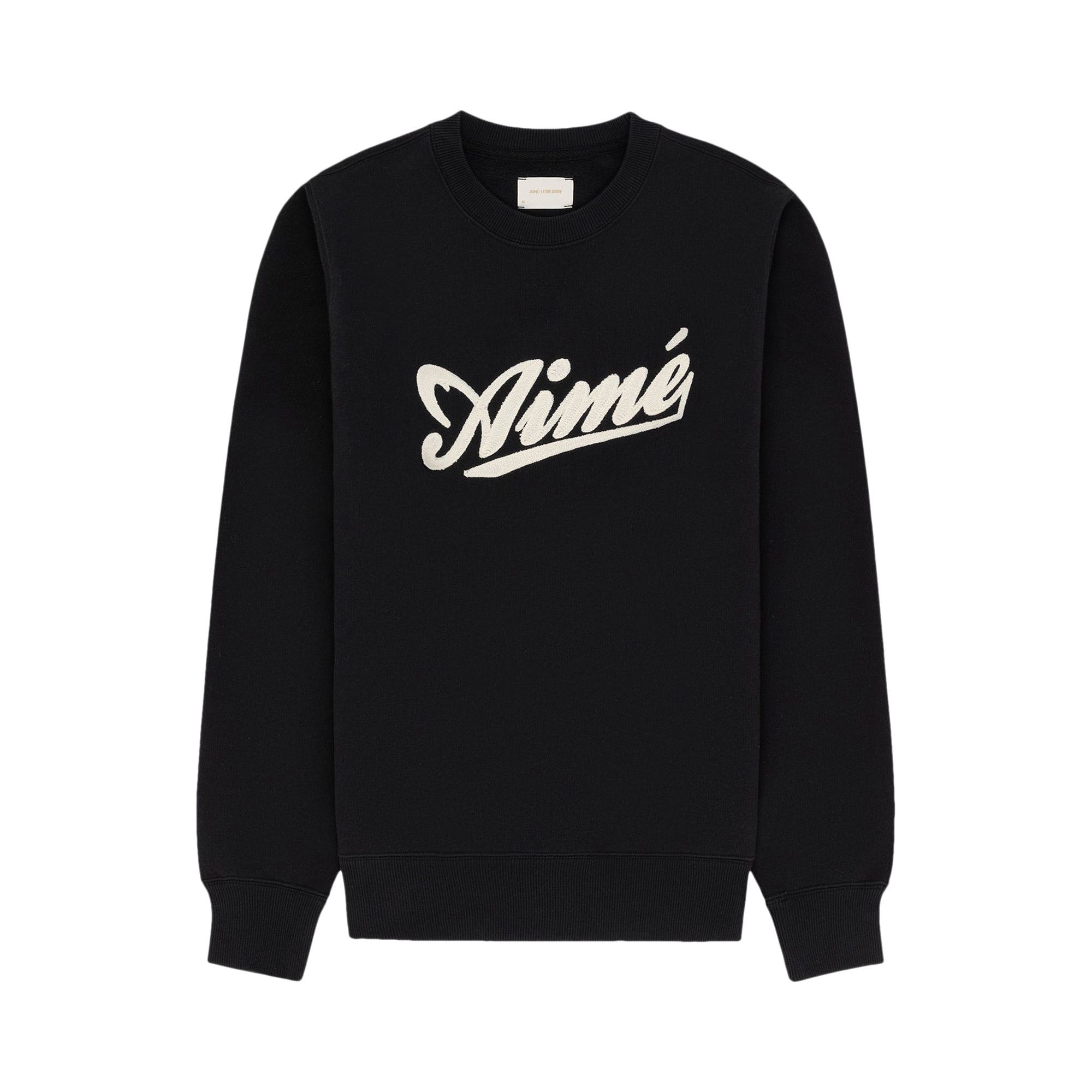 Buy Aimé Leon Dore Cycling Logo Crewneck Sweatshirt 'Jet