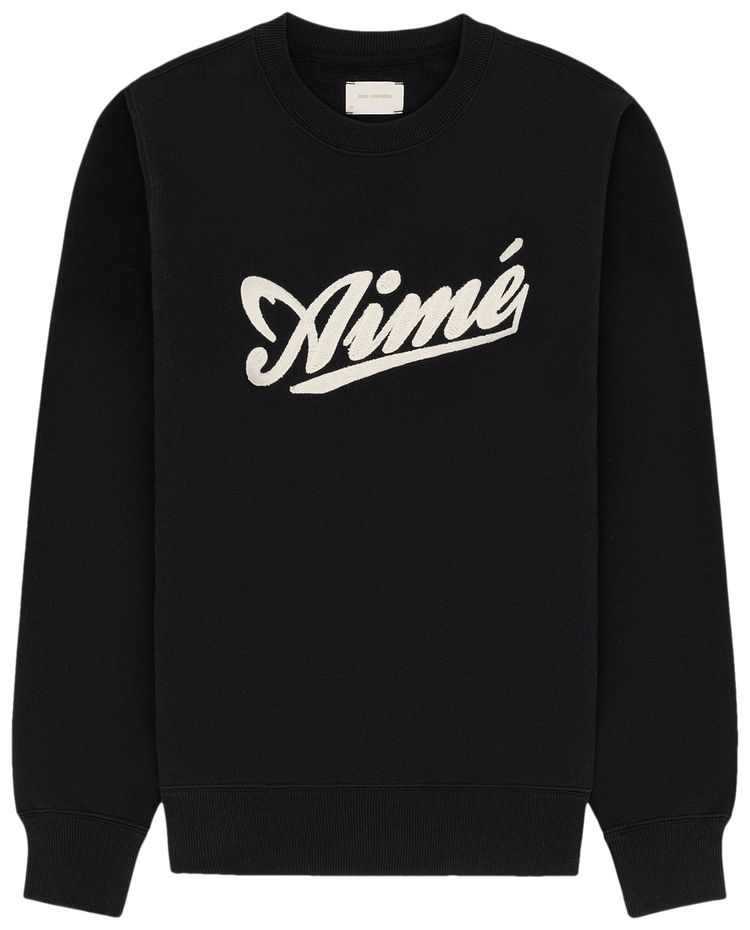 Aime Leon Dore Cycling Logo Crewneck Sweatshirt Jet Black