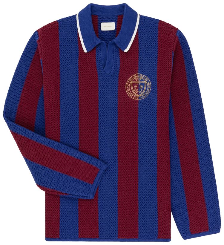 Aime Leon Dore Long Sleeve Knit Soccer Jersey MerlotRoyal