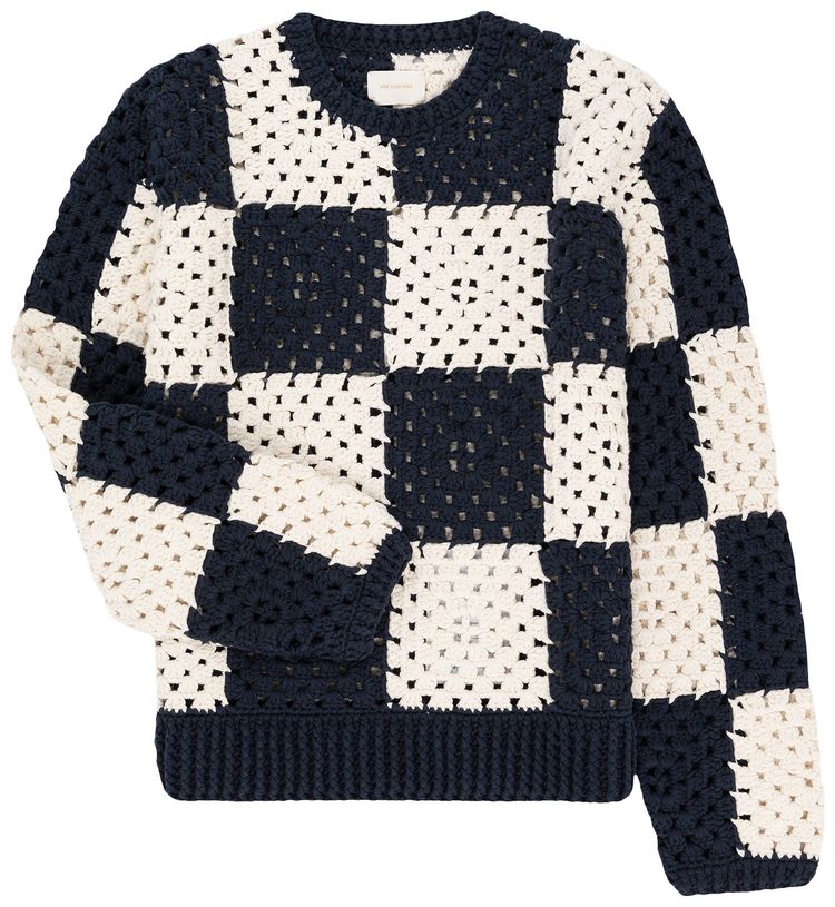 Aime Leon Dore Crochet Crewneck Sweater Navy Blazer