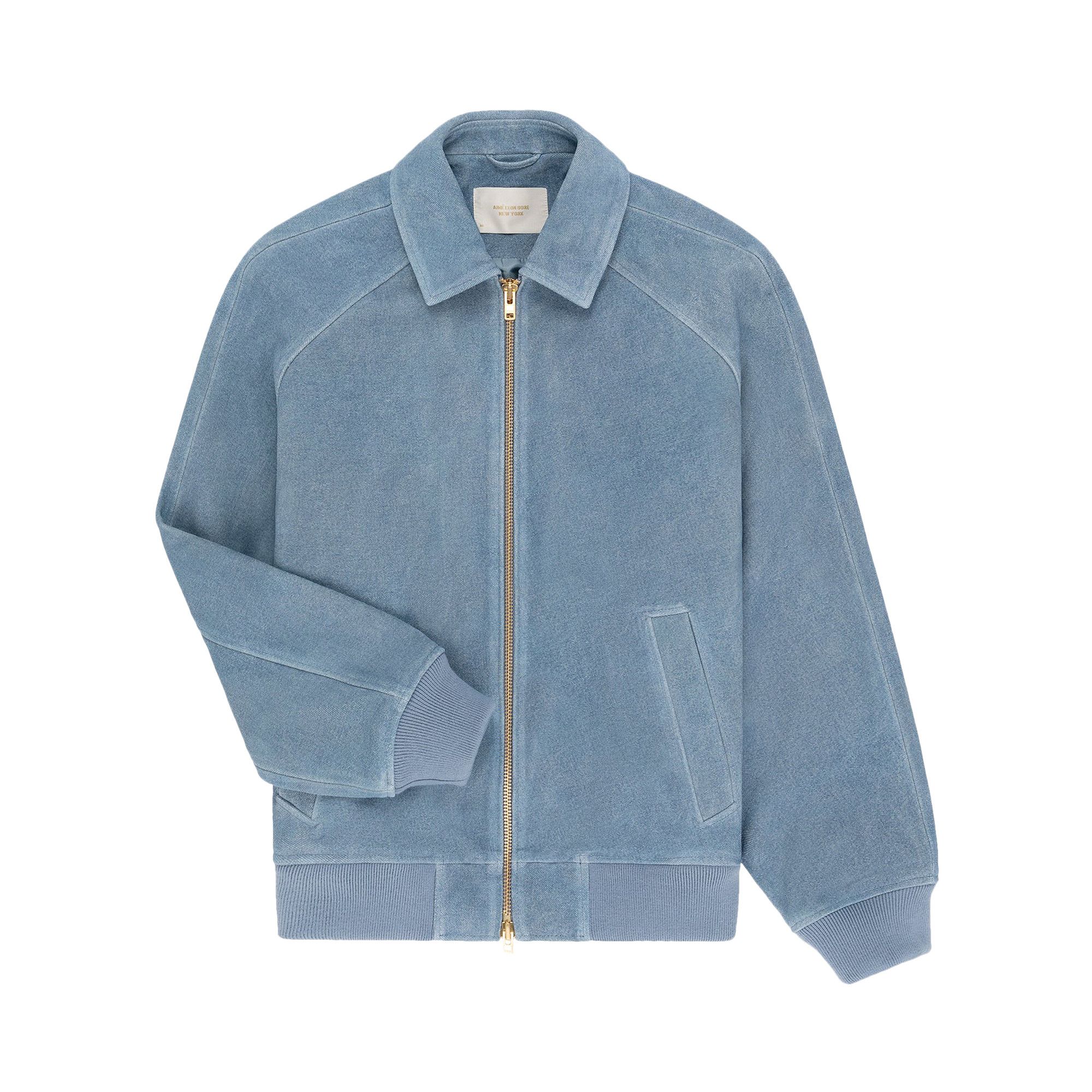 Buy Aimé Leon Dore Denim Printed Leather Jacket 'Light Wash