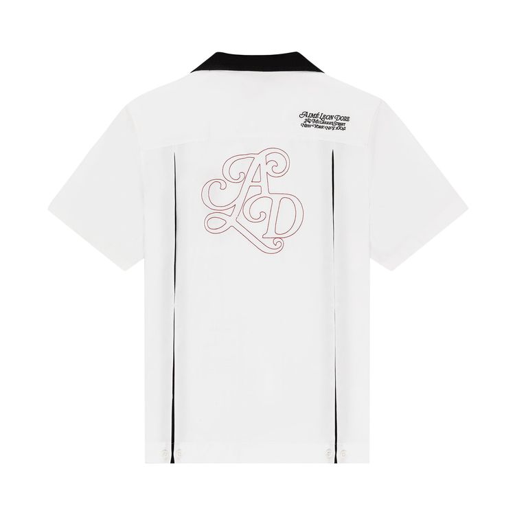 Aime Leon Dore Monogram Bowling Shirt Bone White