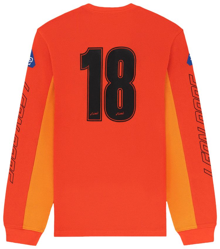 Aime Leon Dore Mesh Moto Long Sleeve Tee Orange