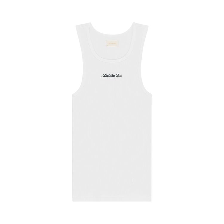 Aime Leon Dore Embroidered Logo Tank Top Bright White