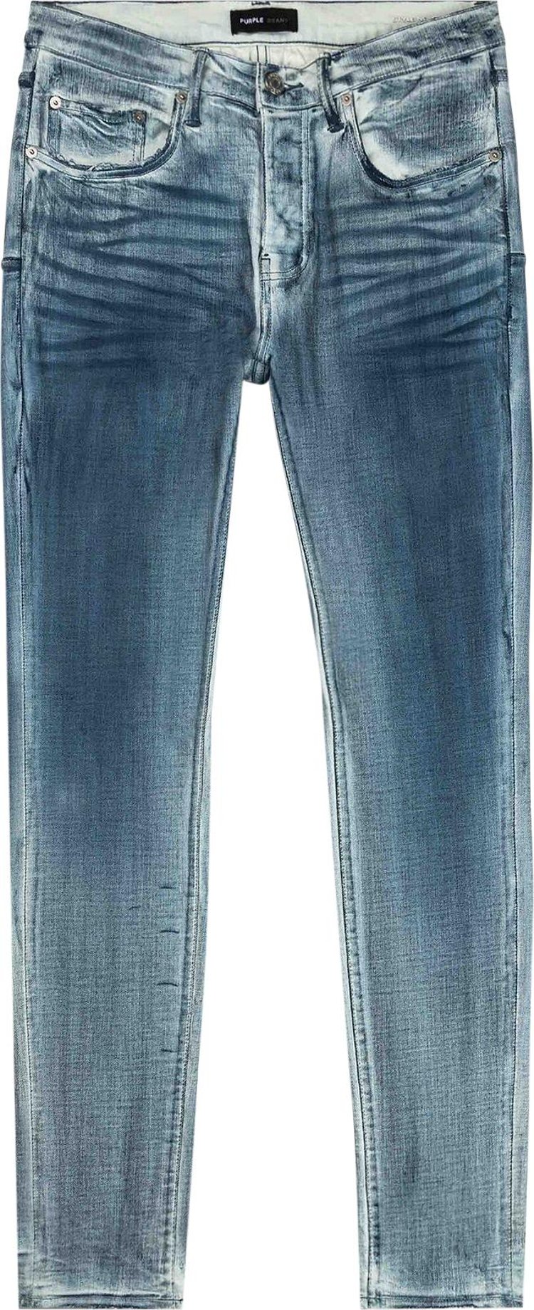 Buy PURPLE BRAND Stained Cobalt Low Rise Slim Jeans 'Light Indigo' - P001  SCLI224