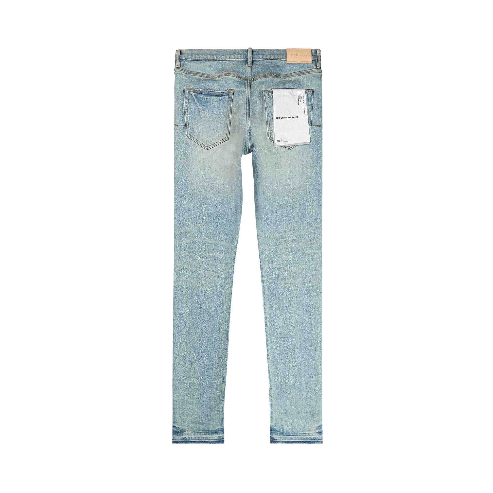 Buy PURPLE BRAND Shadow Inseam Low Rise Slim Jeans 'Light Indigo' - P001  SHII224 | GOAT