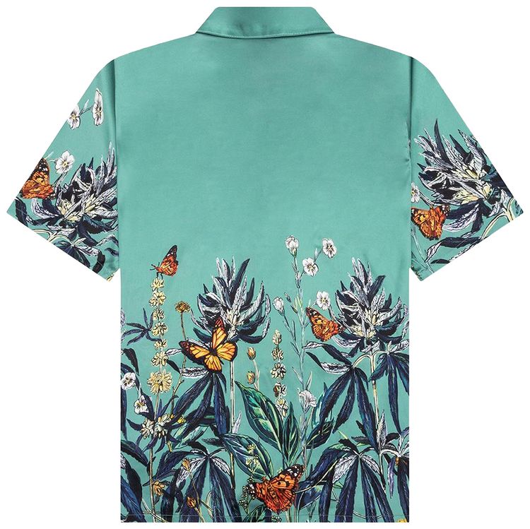 Nahmias Botanical Silk Short Sleeve Shirt Ocean