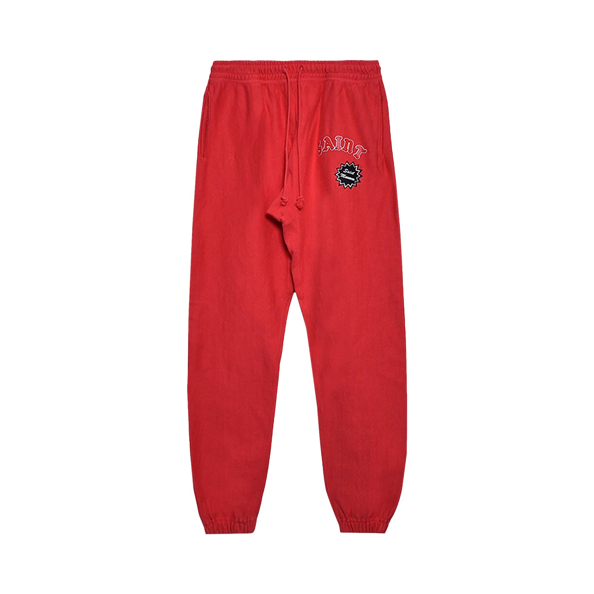 Buy SAINT Mxxxxxx Arch Saint Sweatpants 'Red' - SM YS8 0000 045 | GOAT