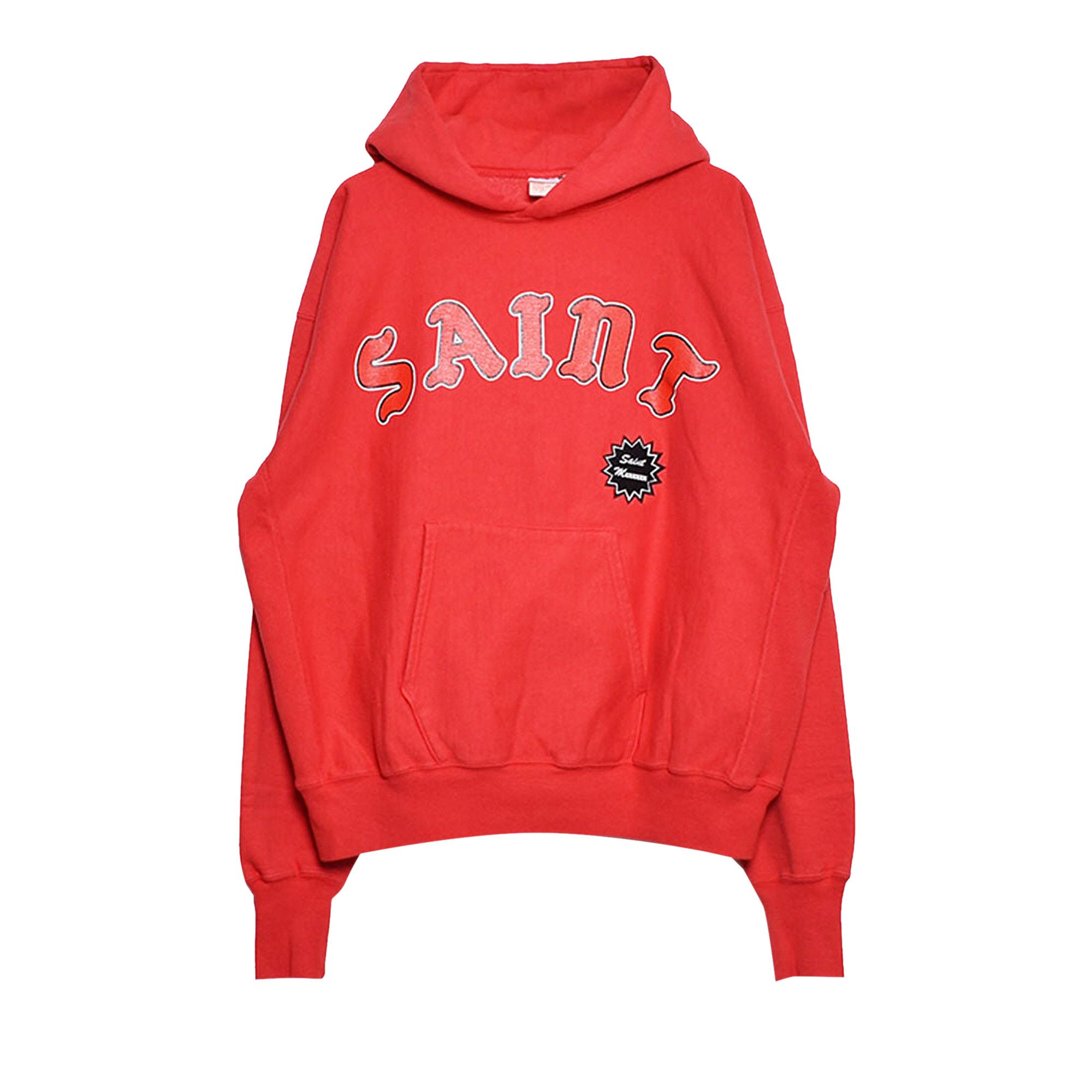 Buy SAINT Mxxxxxx Arch Saint Hoodie 'Red' - SM YS8 0000 038 | GOAT