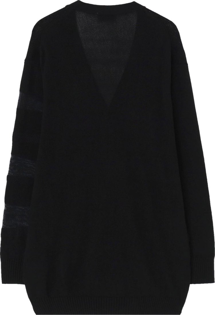 Yohji Yamamoto Pour Homme Border Cardigan Black