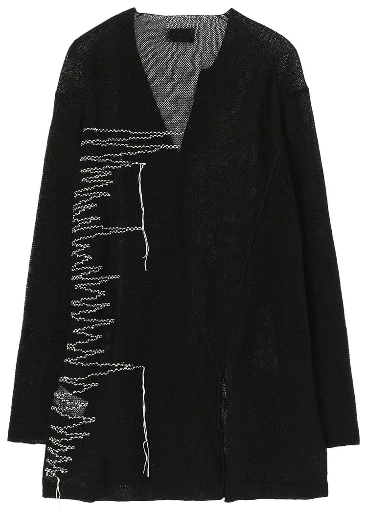 Yohji Yamamoto Pour Homme Asymmetric Cardigan Black