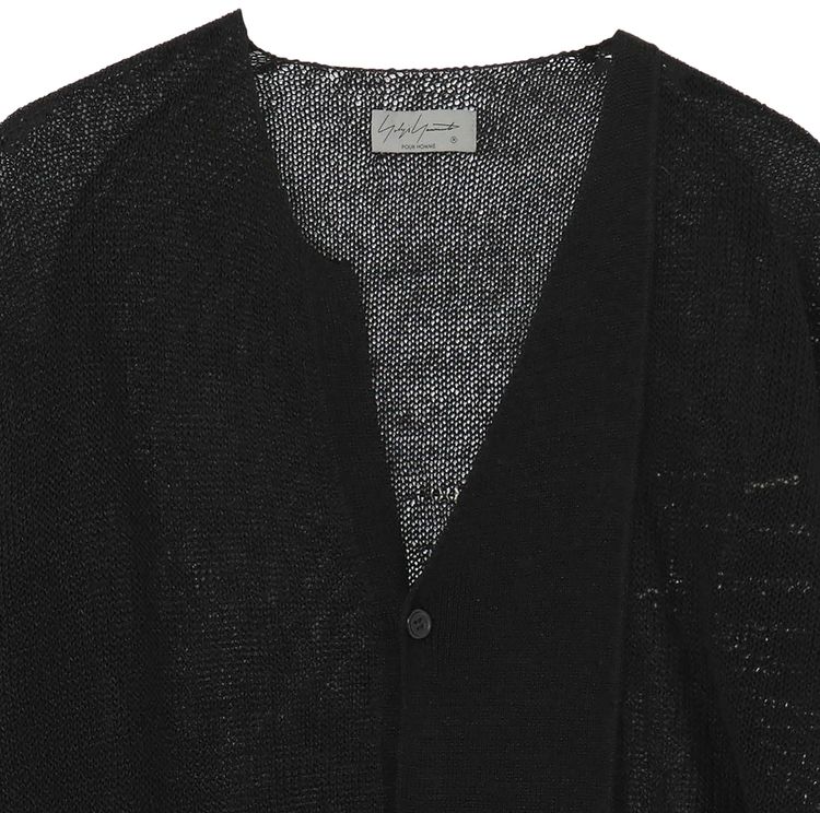 Yohji Yamamoto Pour Homme Asymmetric Cardigan Black