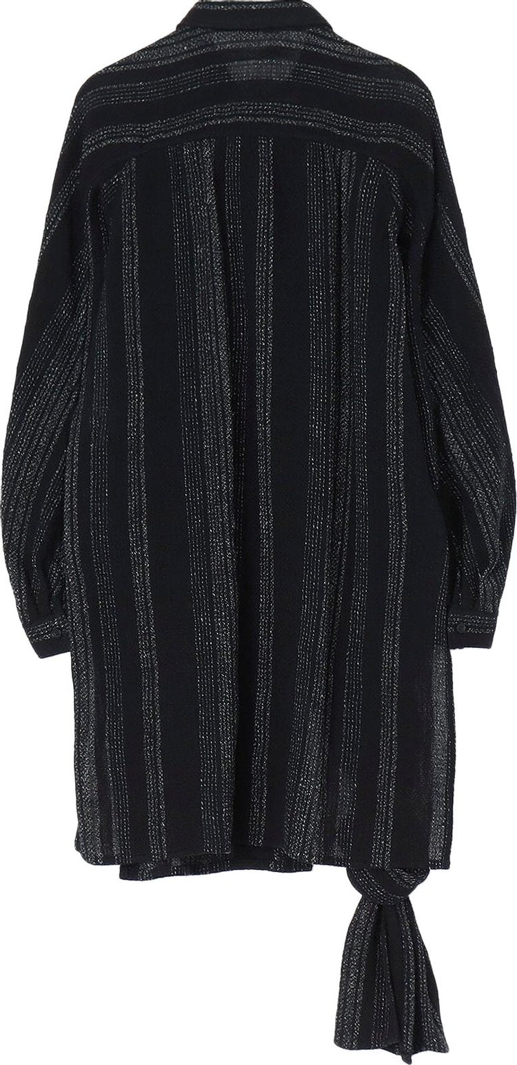 Yohji Yamamoto Pour Homme Hem Knot Stripe Shirt Black