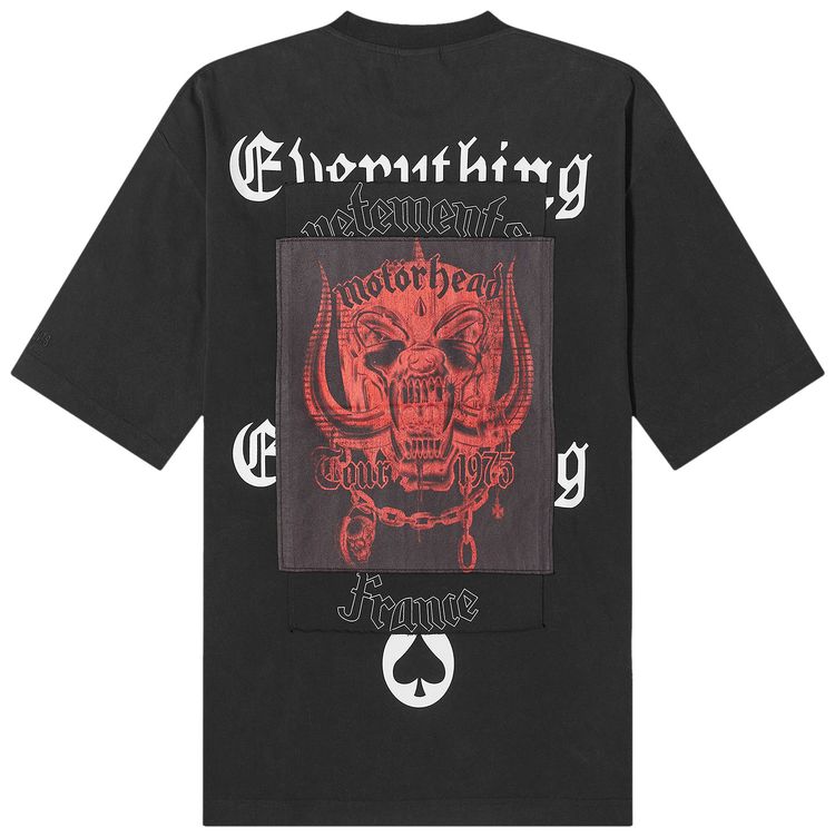 Vetements Motorhead Patched T Shirt Black