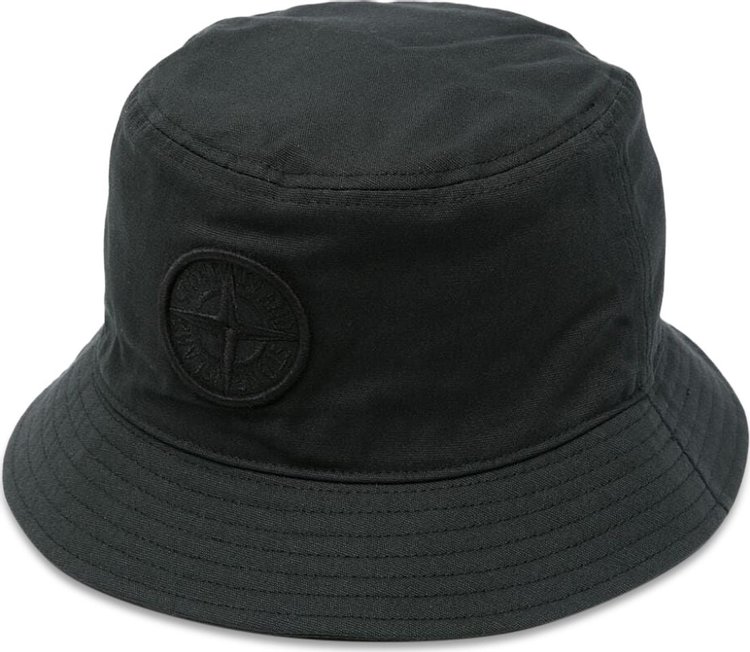 Stone Island Logo Print Fisherman Hat 'Black'