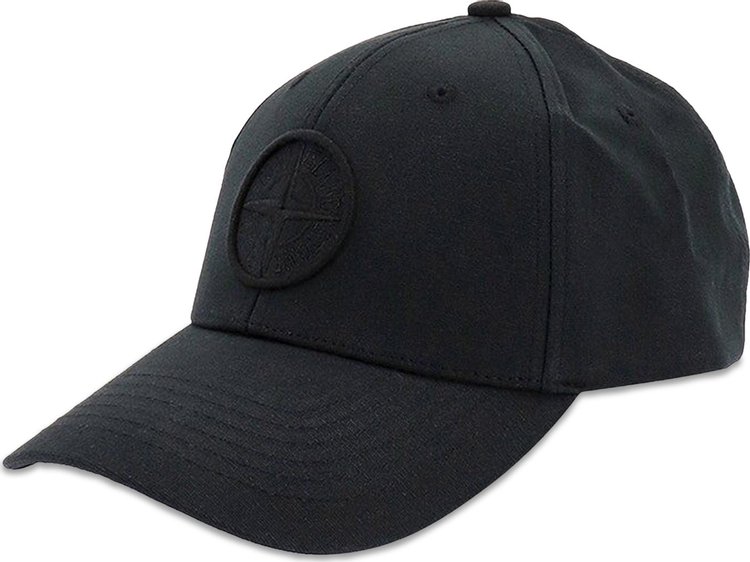 Stone Island Logo Print Cap Black