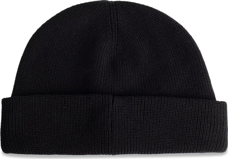 Stone Island Logo Patch Beanie Black