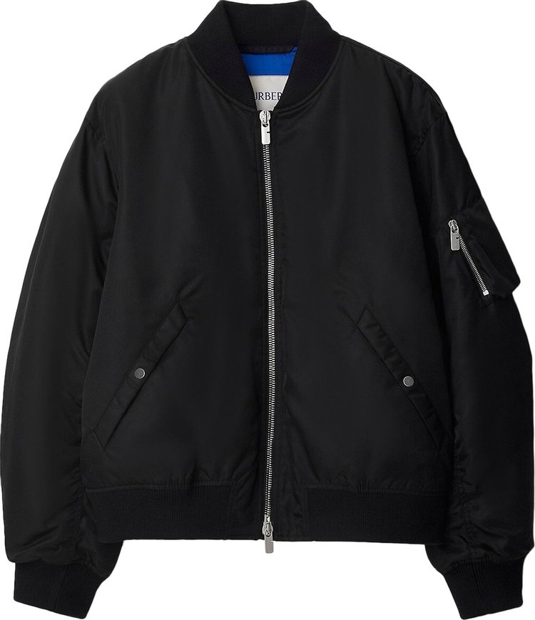 Burberry Arm Pocket Bomber Jacket Black