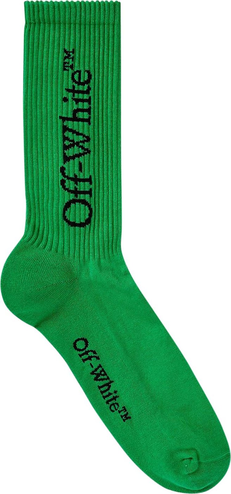 Off-White Mid Bookish Calf Socks 'Green/Black'