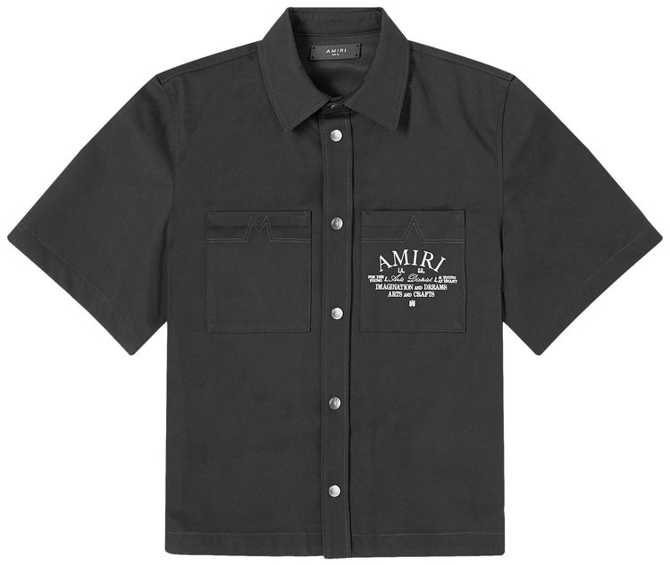 Amiri Arts District Camp Shirt Black