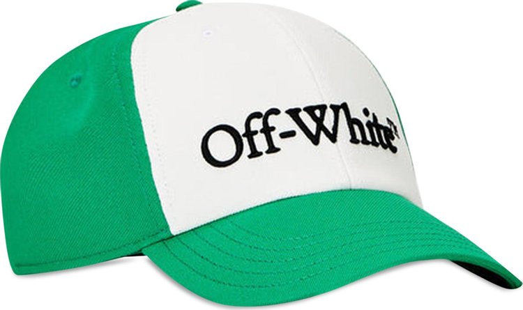 Off-White Drill Logo Bookish Baseball Cap 'White/Kelly Green'