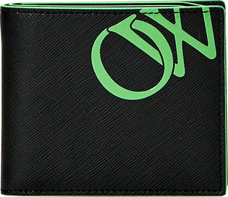 Off-White Logo Bifold Wallet 'Black/Green'